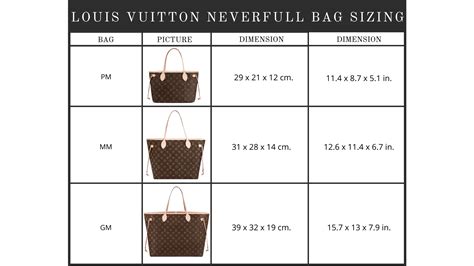 louis vuitton bag size